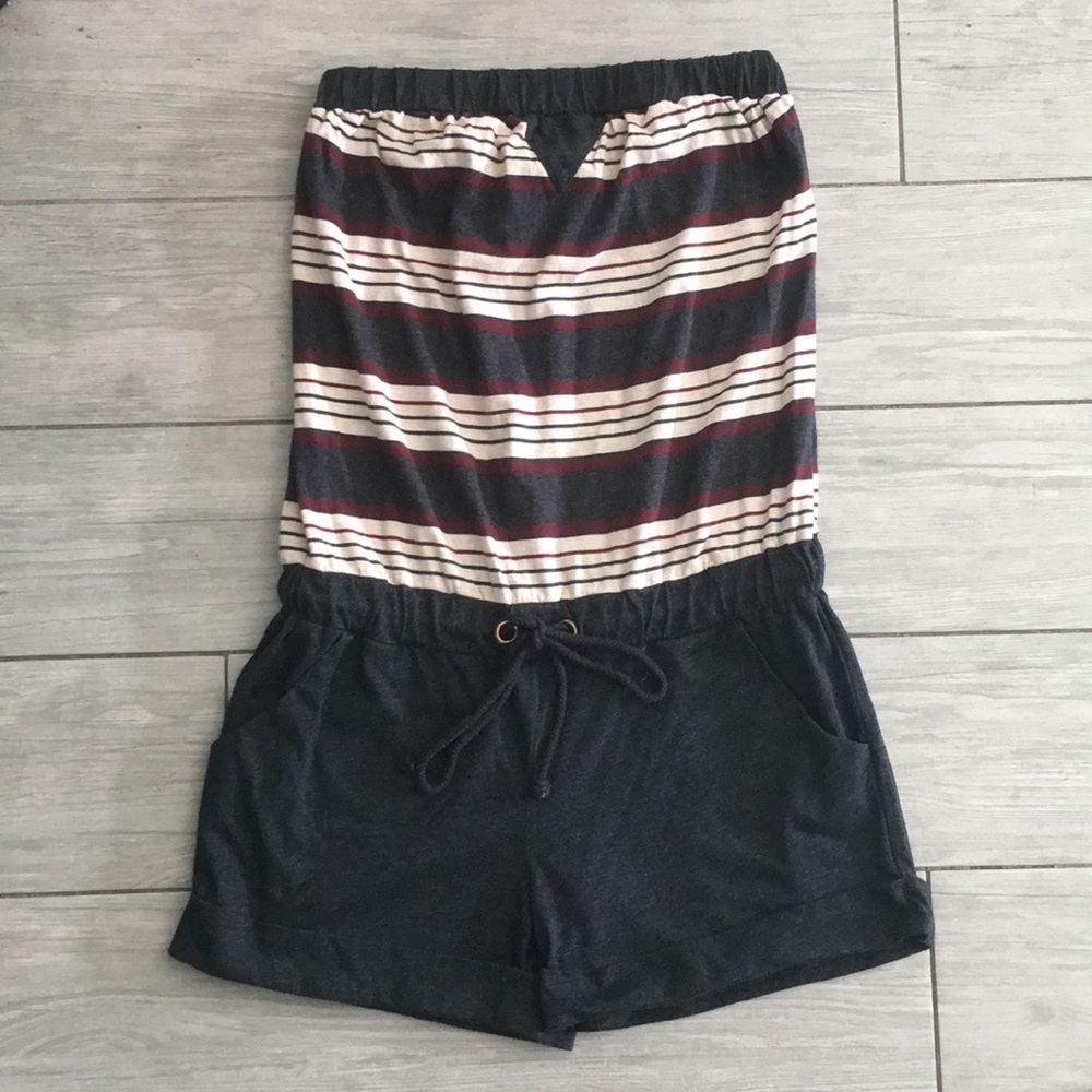 Strapless romper